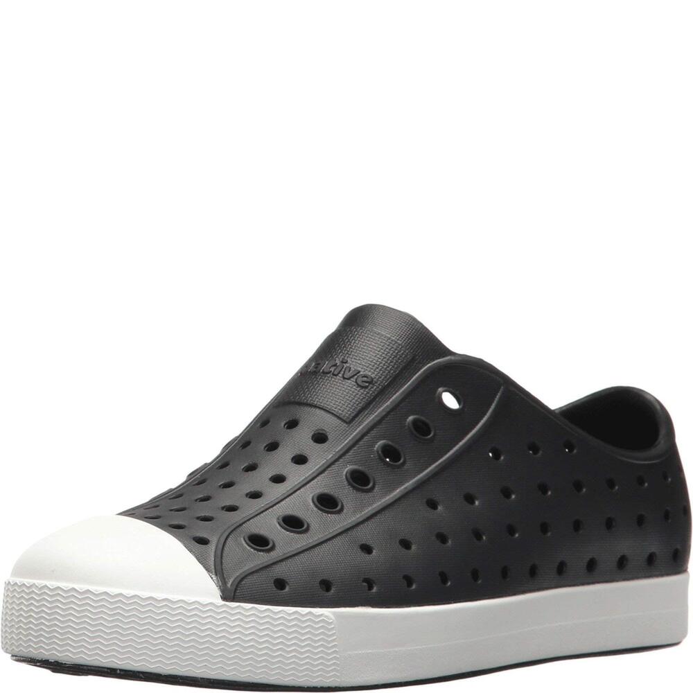 NATIVE SHOES, JEFFERSON CHILD, KIDS LIGHTWEIGHT SNEAKER, JIFFY BLACK/SHELL WHITE